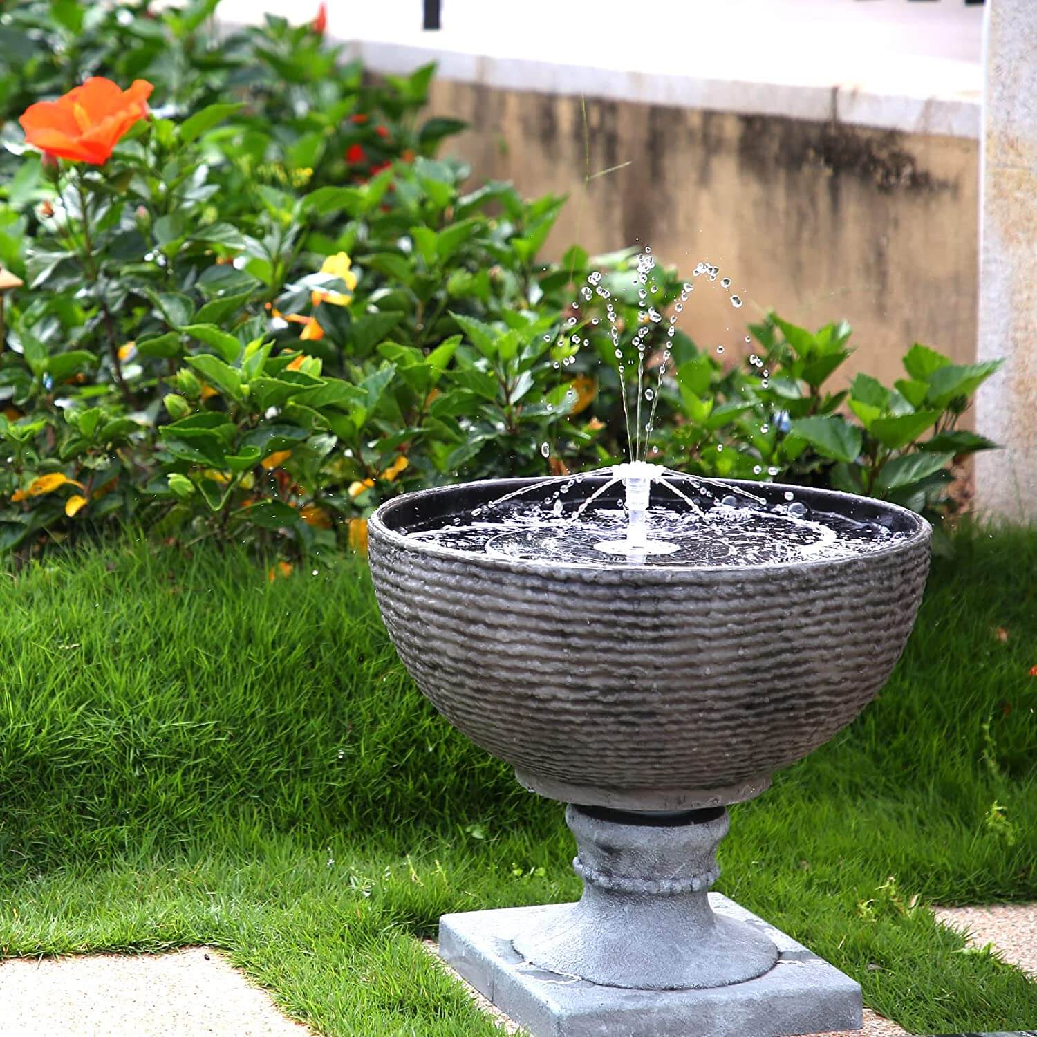 LED Solar Fountain Pump with 4 Spray Modes