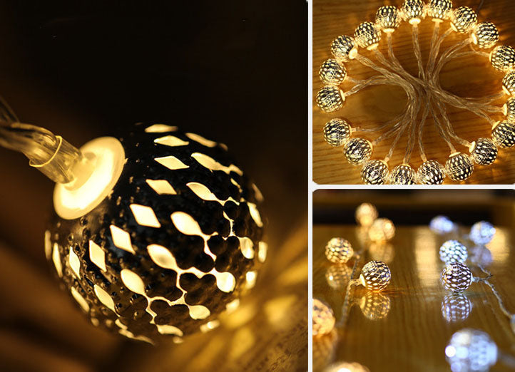 Ball Solar And Battery String Lights In Warm White And Multicolour For Garden