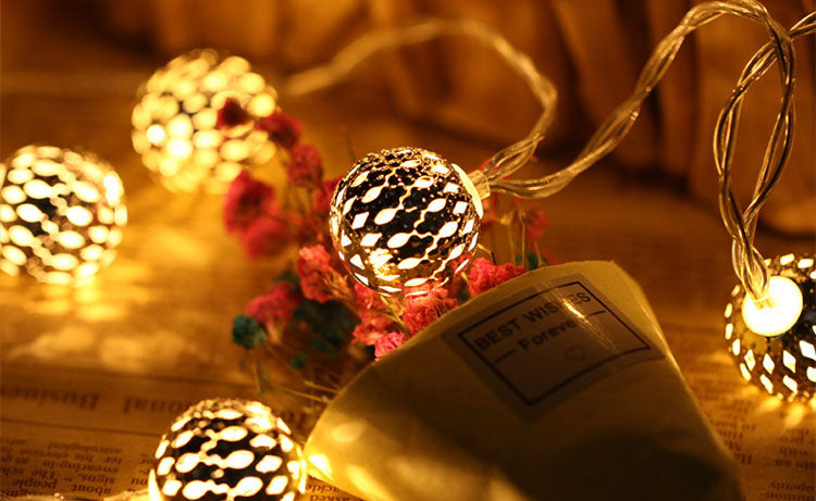 Ball Solar And Battery String Lights In Warm White And Multicolour For Garden