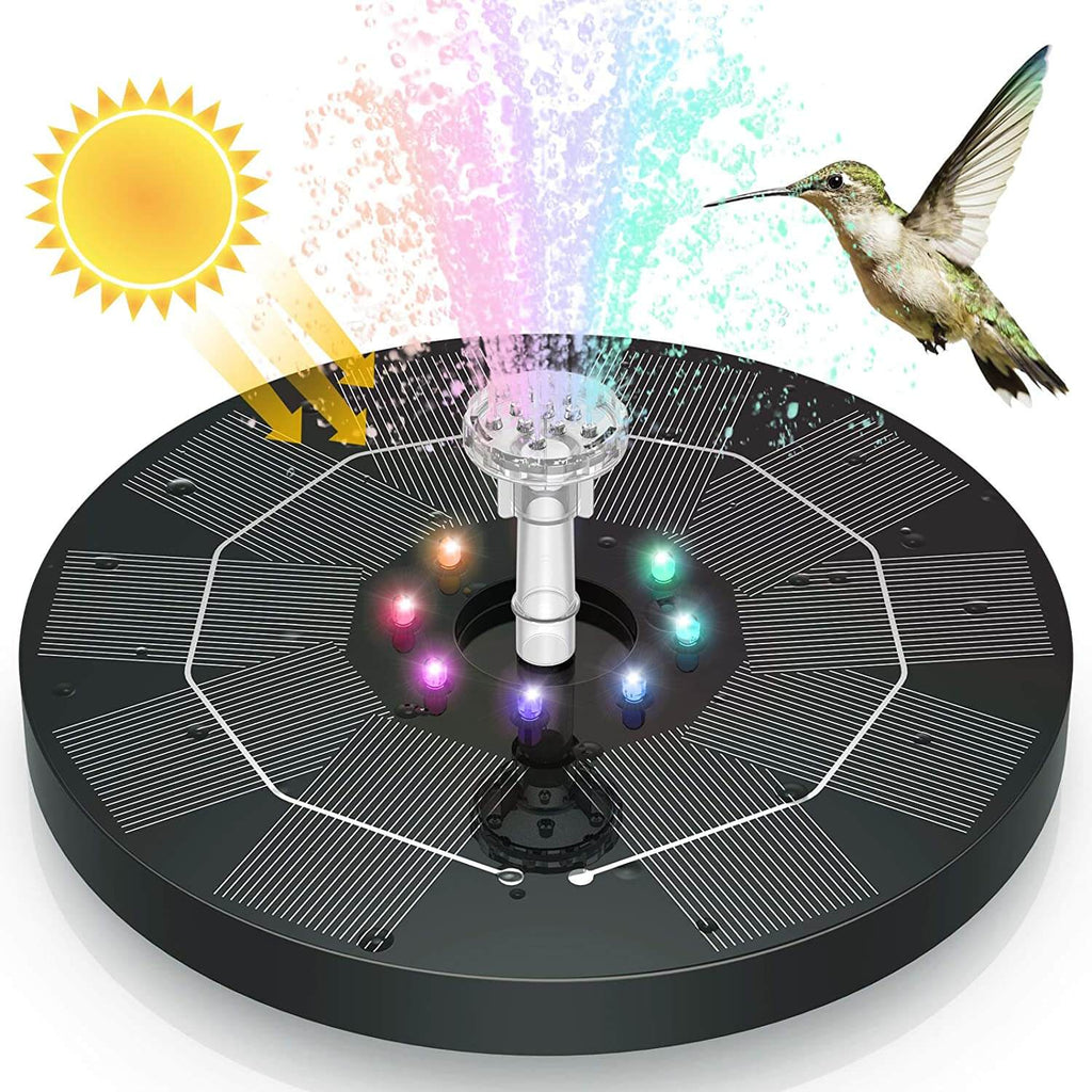 LED Solar Fountain Pump with 4 Spray Modes