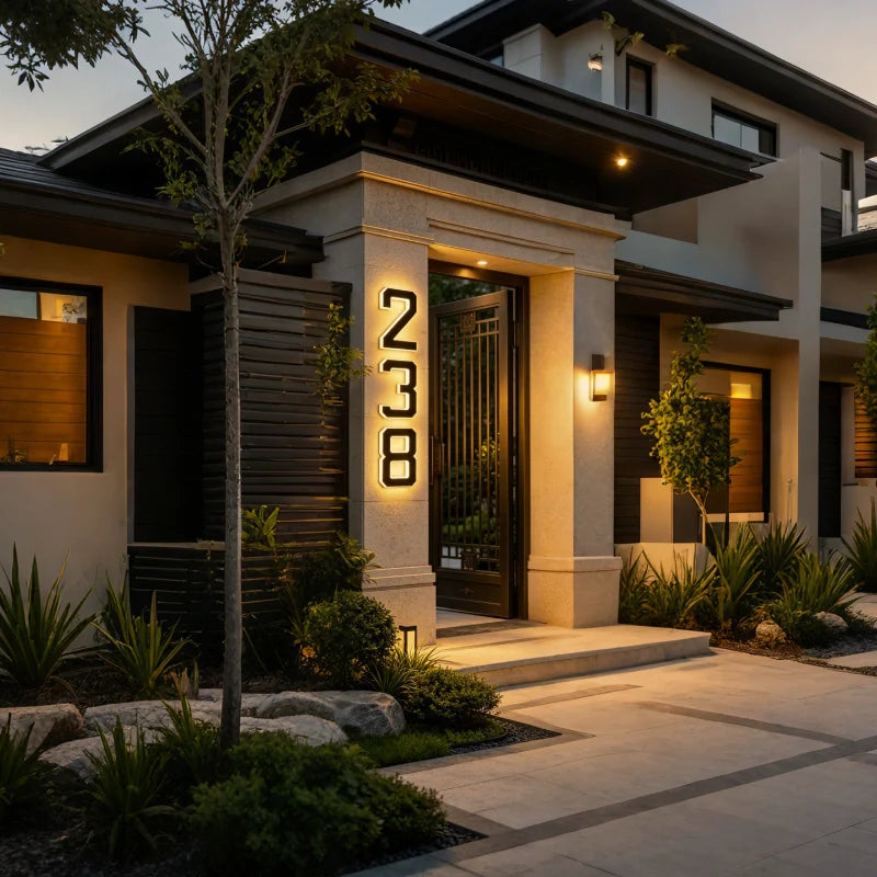 Solar House Number Light for Outdoor Walls