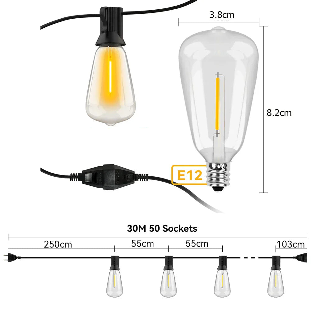 Outdoor LED String Lights