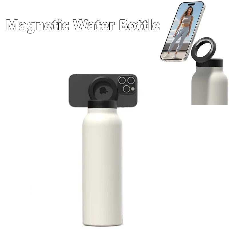 24Oz Insulated Water Bottle With Magnetic Phone Holder