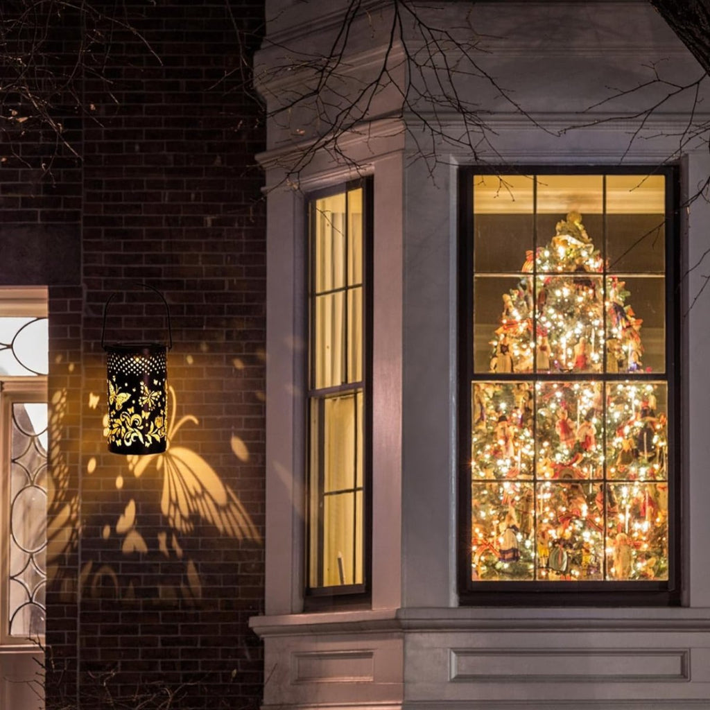 Solar Pattern Lantern for Patio Lighting