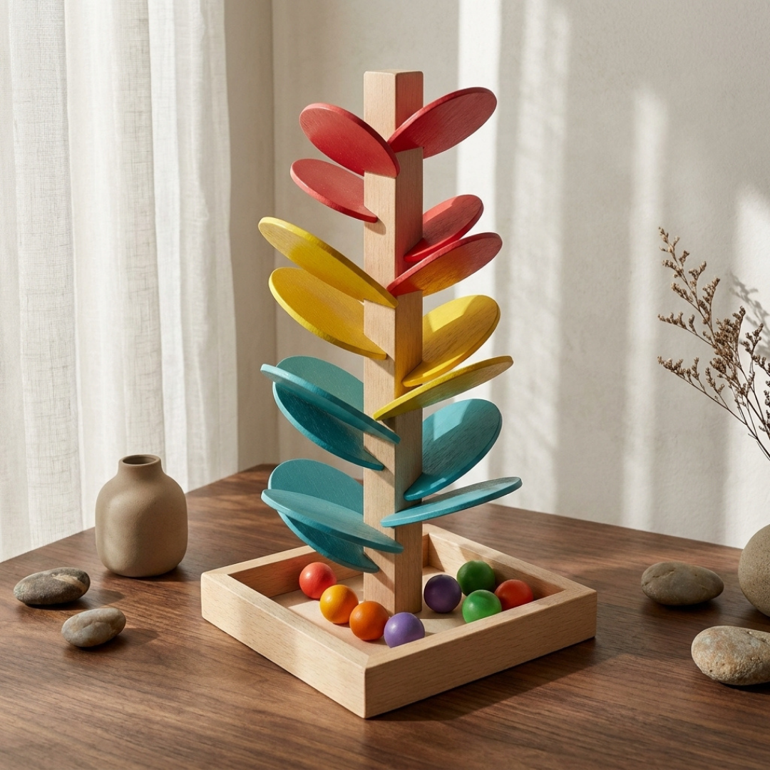 Wooden Rain Sound Tower Toy