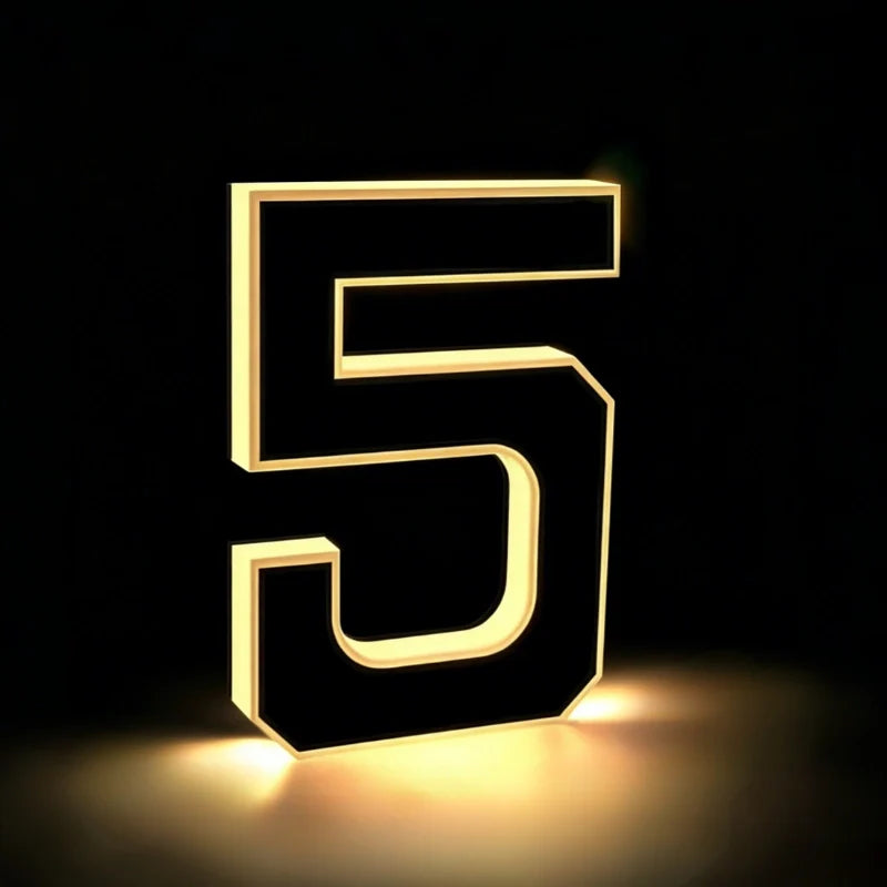 Solar House Number Light for Outdoor Walls