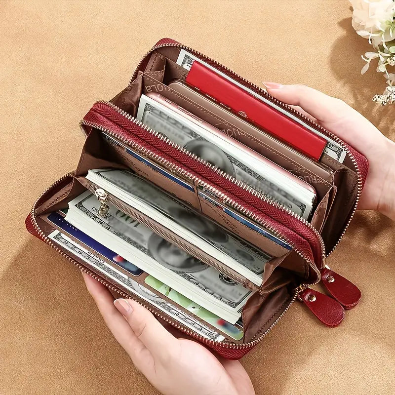 RFID Leather Passport and Travel Wallet