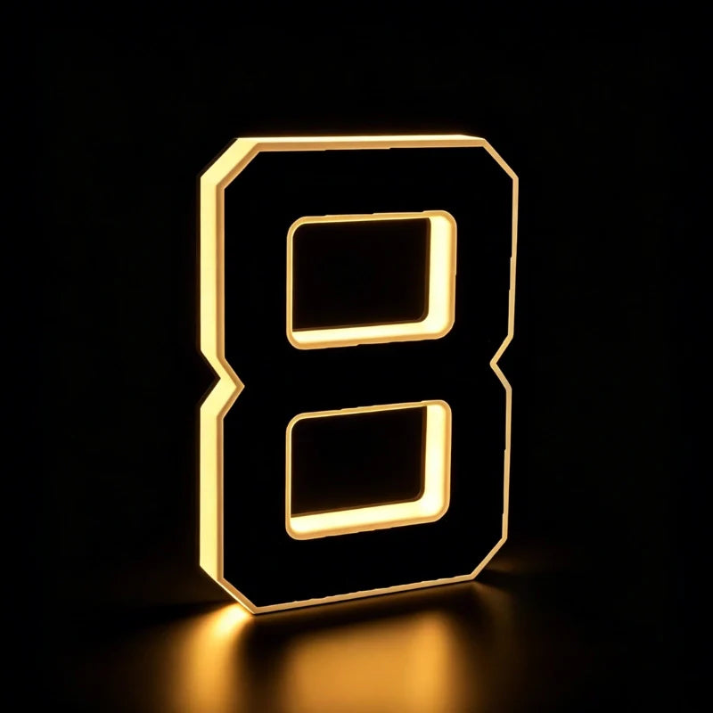 Solar House Number Light for Outdoor Walls