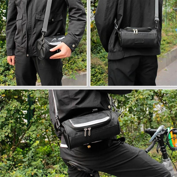 Waterproof 3.5L Bike Handlebar Bag with Touchscreen Window