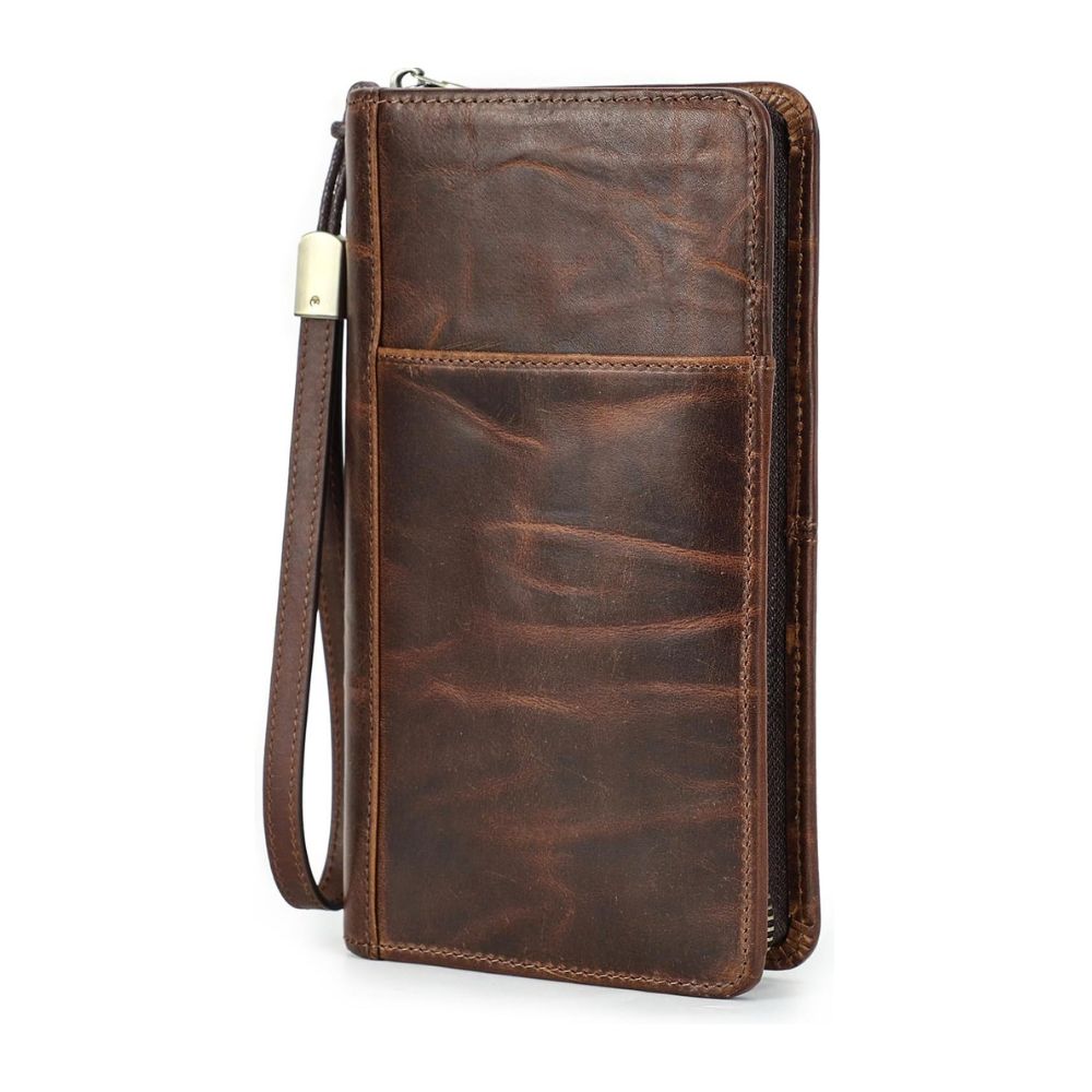 RFID Top Grain Leather Passport Holder