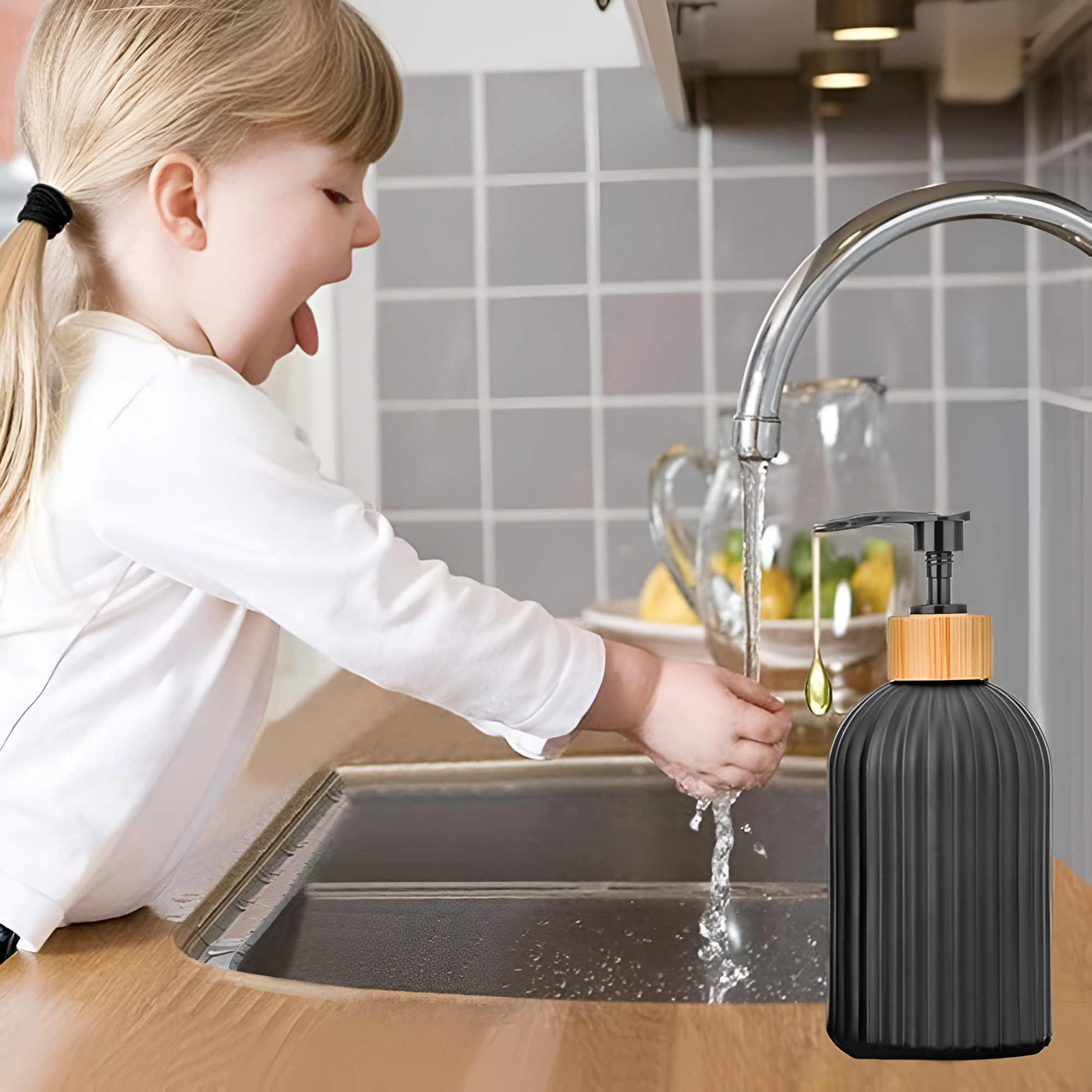 Bamboo Pump Soap Dispenser