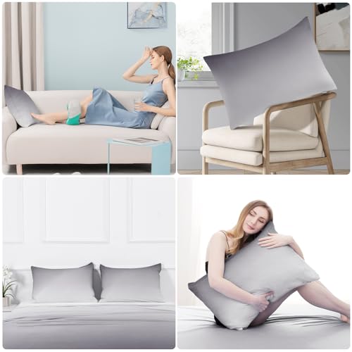 Grey Cooling Pillowcases - 2 Pack
