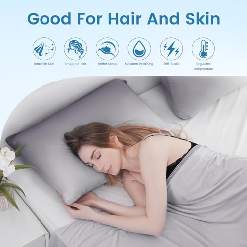 Grey Cooling Pillowcases - 2 Pack