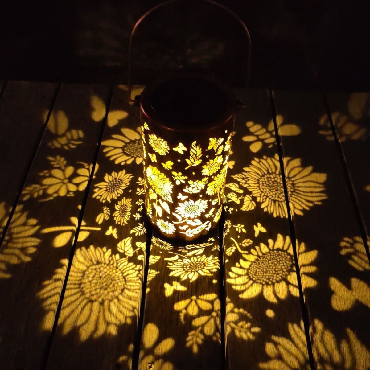 Solar Pattern Lantern for Patio Lighting