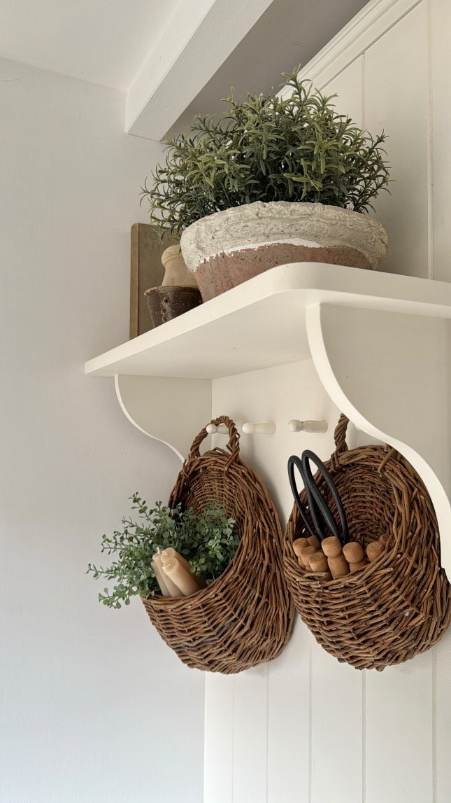 Rattan Wall Planter Basket For Plants And Flowers