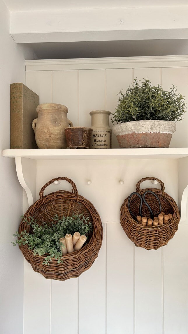 Rattan Wall Planter Basket For Plants And Flowers