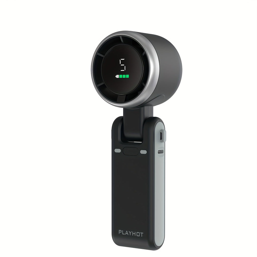 Five-Speed Turbo Handheld Fan with LED Light