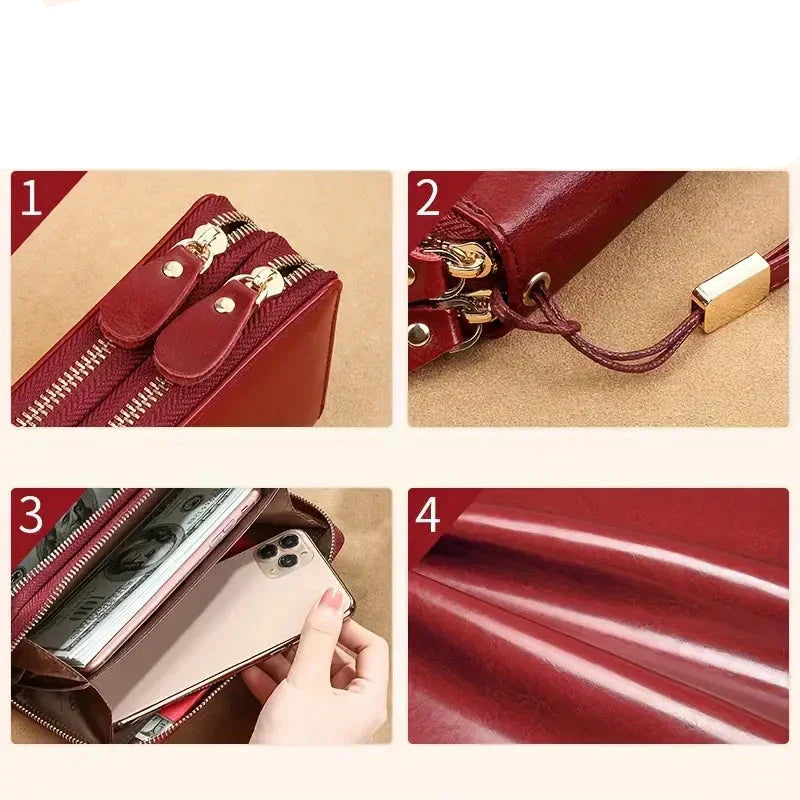 RFID Leather Passport and Travel Wallet
