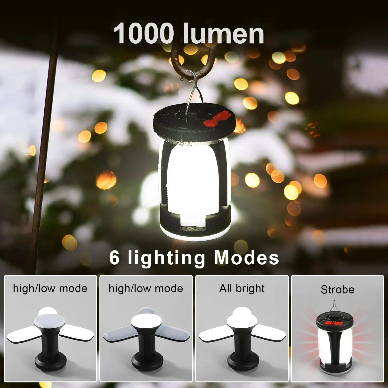 USB Folding Leaf Camping Lantern