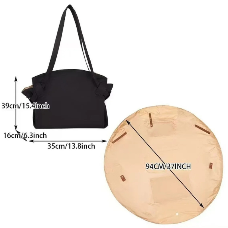 2 in 1 Folding Travel Bag with Picnic Mat