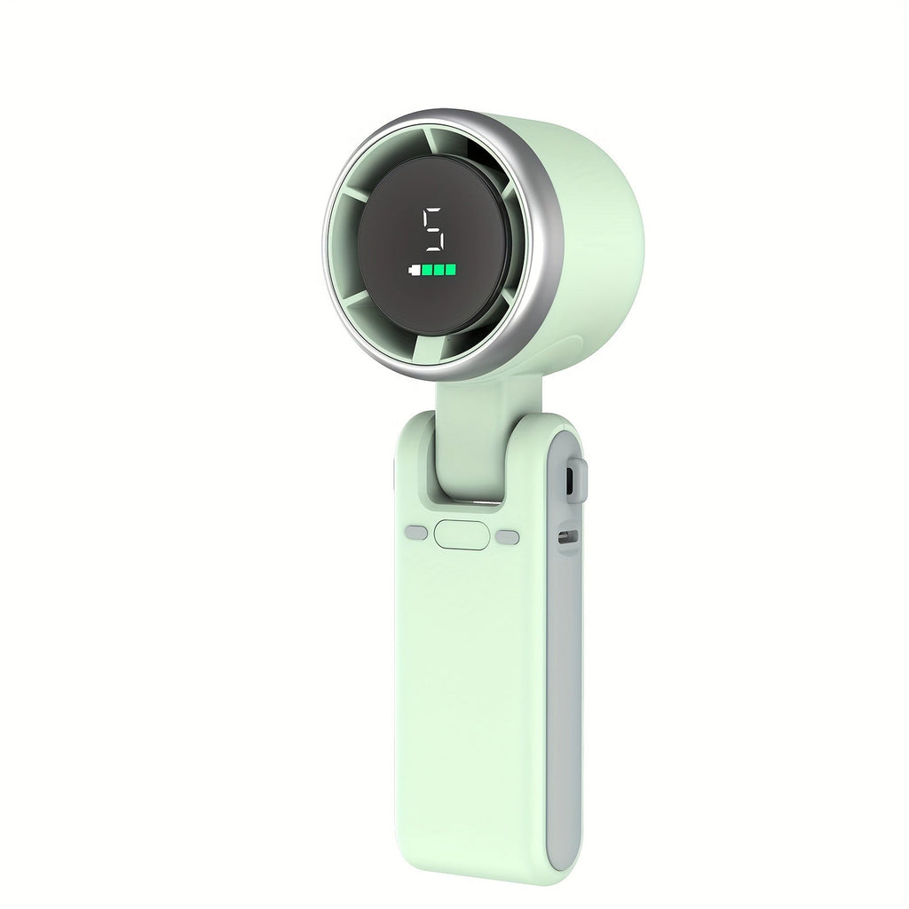 Five-Speed Turbo Handheld Fan with LED Light