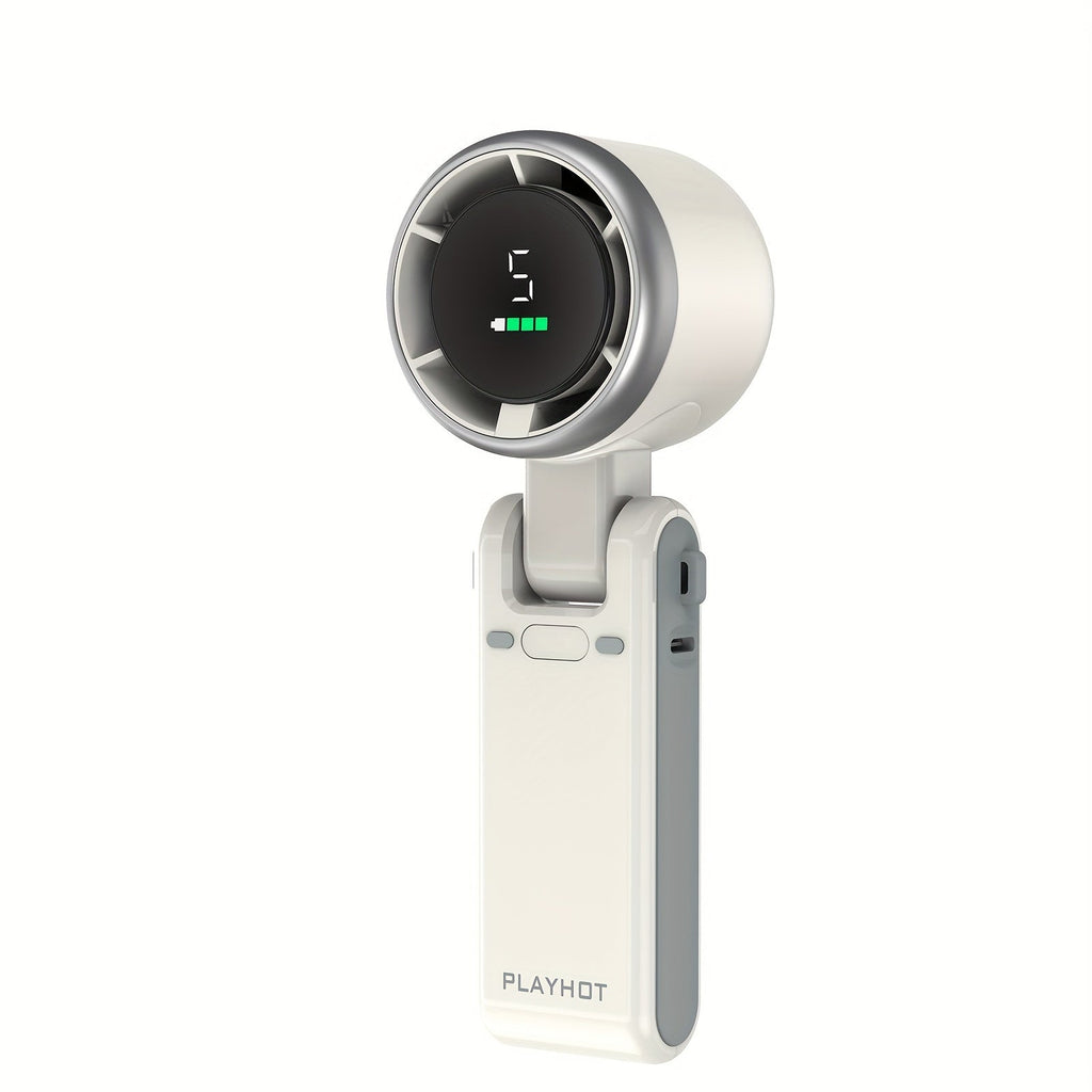 Five-Speed Turbo Handheld Fan with LED Light