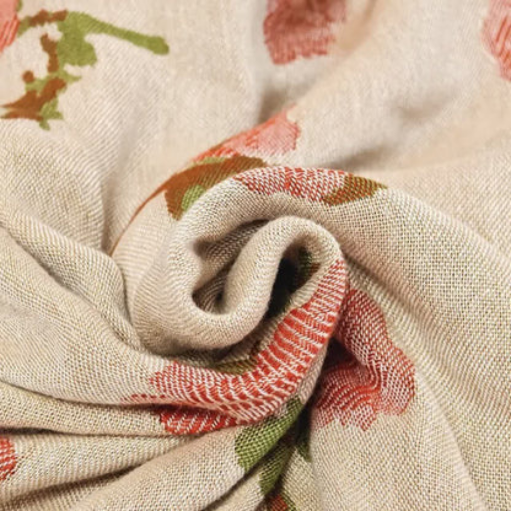 Bamboo Fibre Rose Pattern Cooling Blanket
