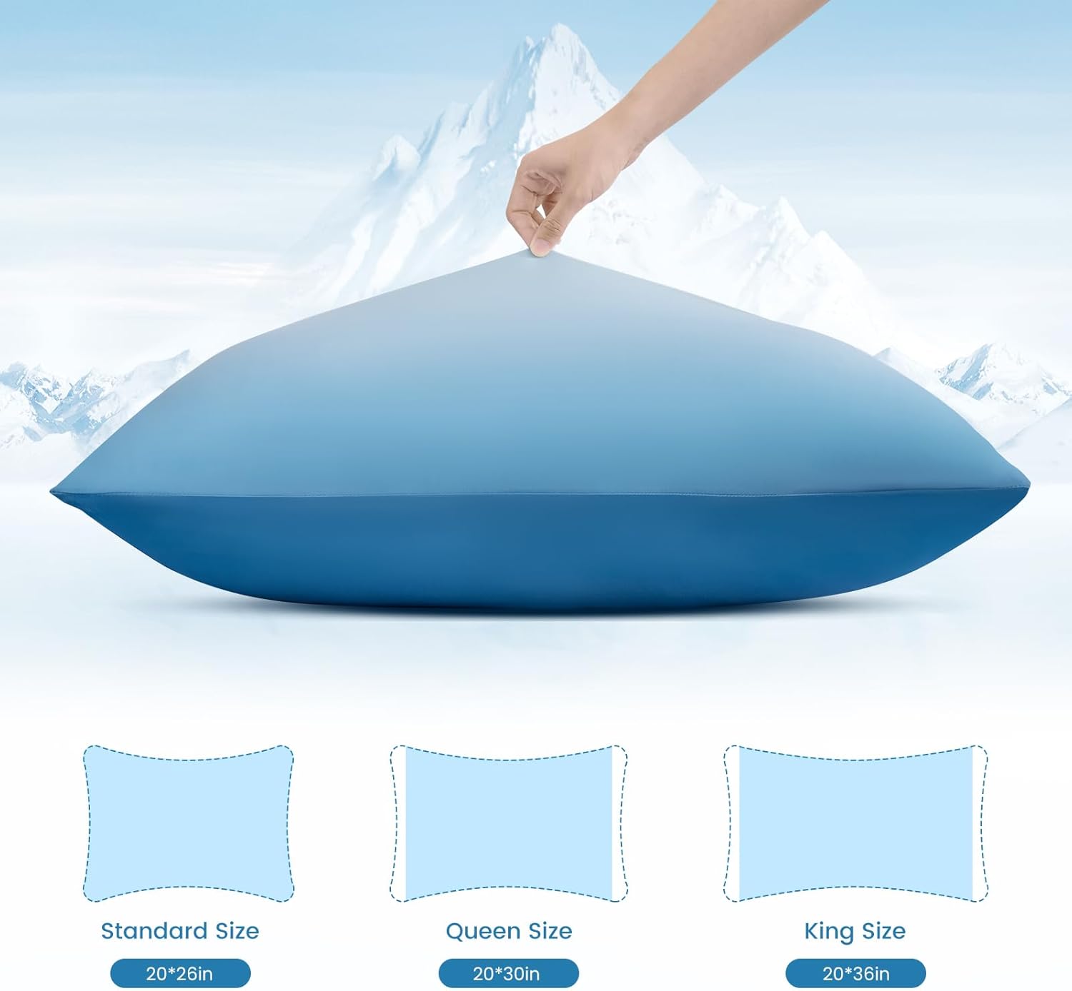 Blue Cooling Pillowcases - 2 Pack
