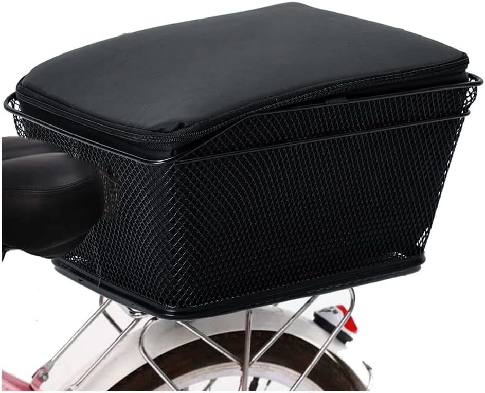 Waterproof Rear Bike Basket With Rain Cover