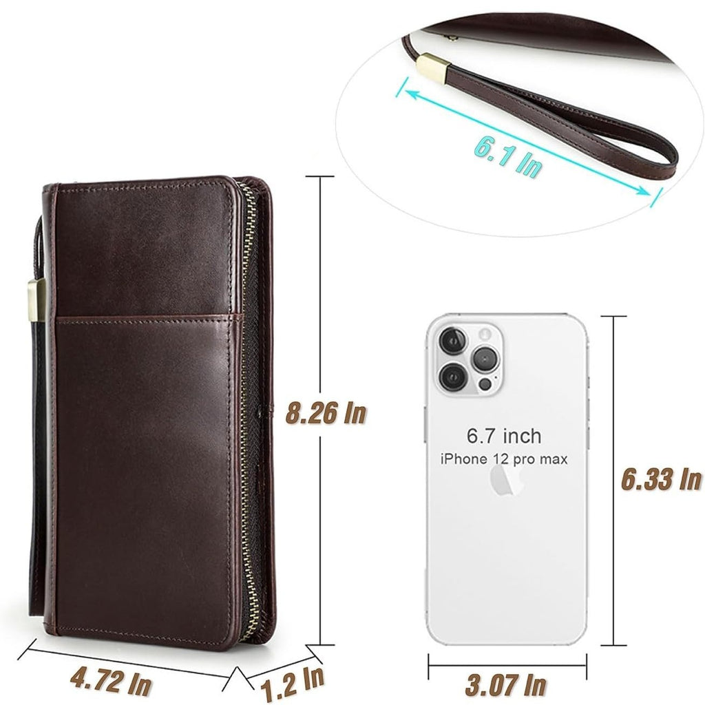 RFID Top Grain Leather Passport Holder