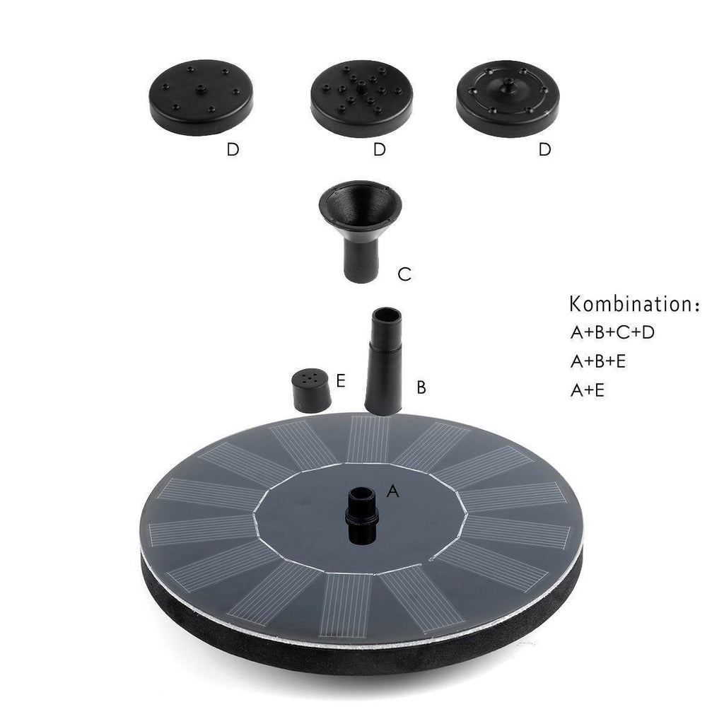 Solar Fountain Pump for Ponds and Bird Baths
