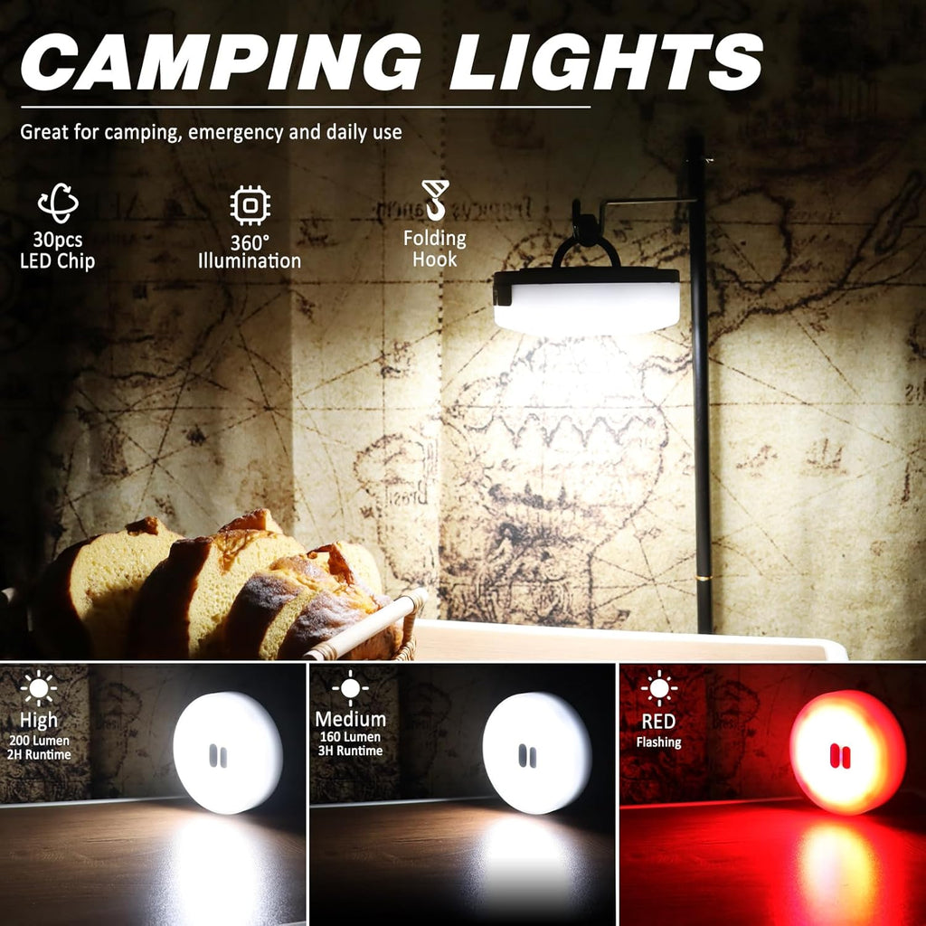 10m USB Rechargeable Camping String Lights
