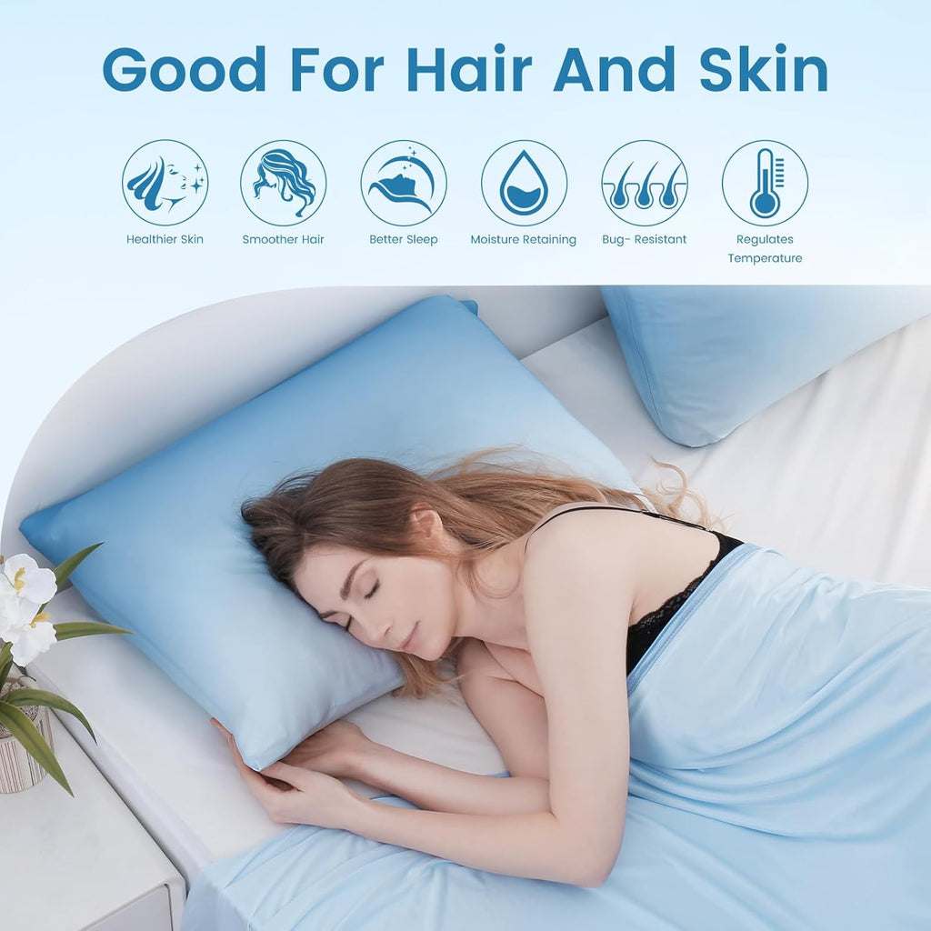 Blue Cooling Pillowcases - 2 Pack