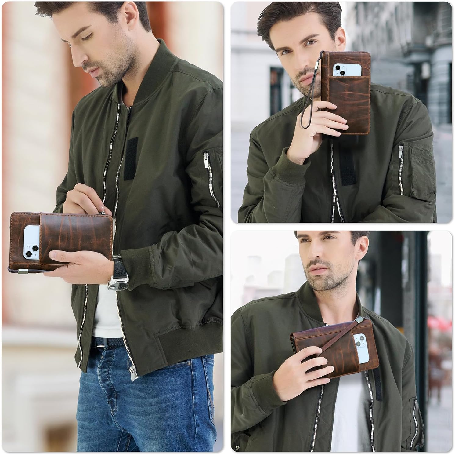 RFID Top Grain Leather Passport Holder