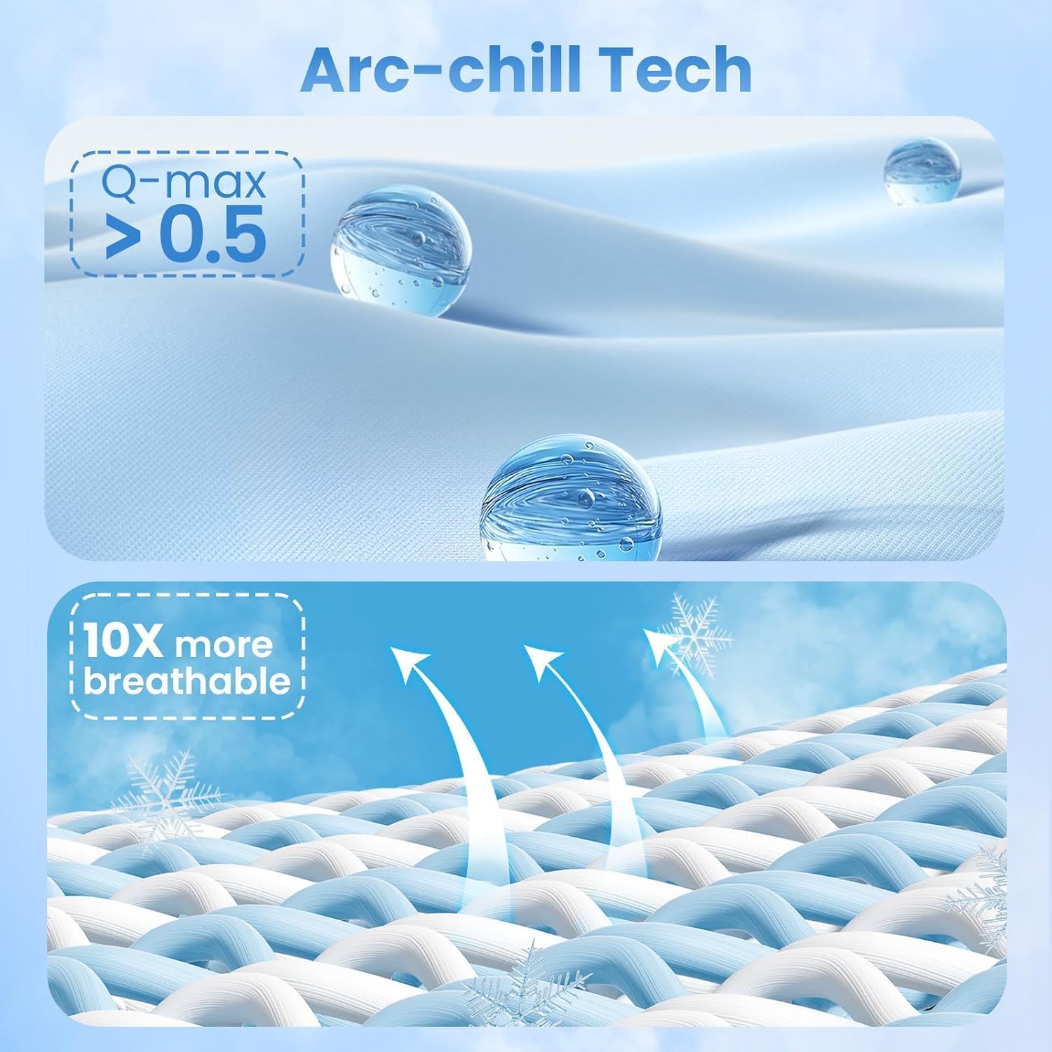 Blue Cooling Pillowcases - 2 Pack
