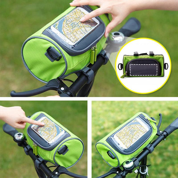 Waterproof 3.5L Bike Handlebar Bag with Touchscreen Window