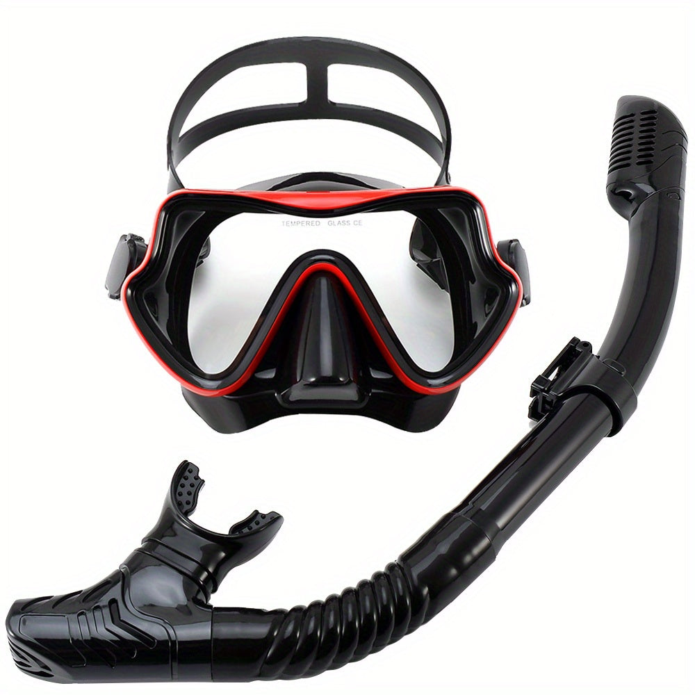 Anti-Leak Snorkel and Mask Set with Wide View