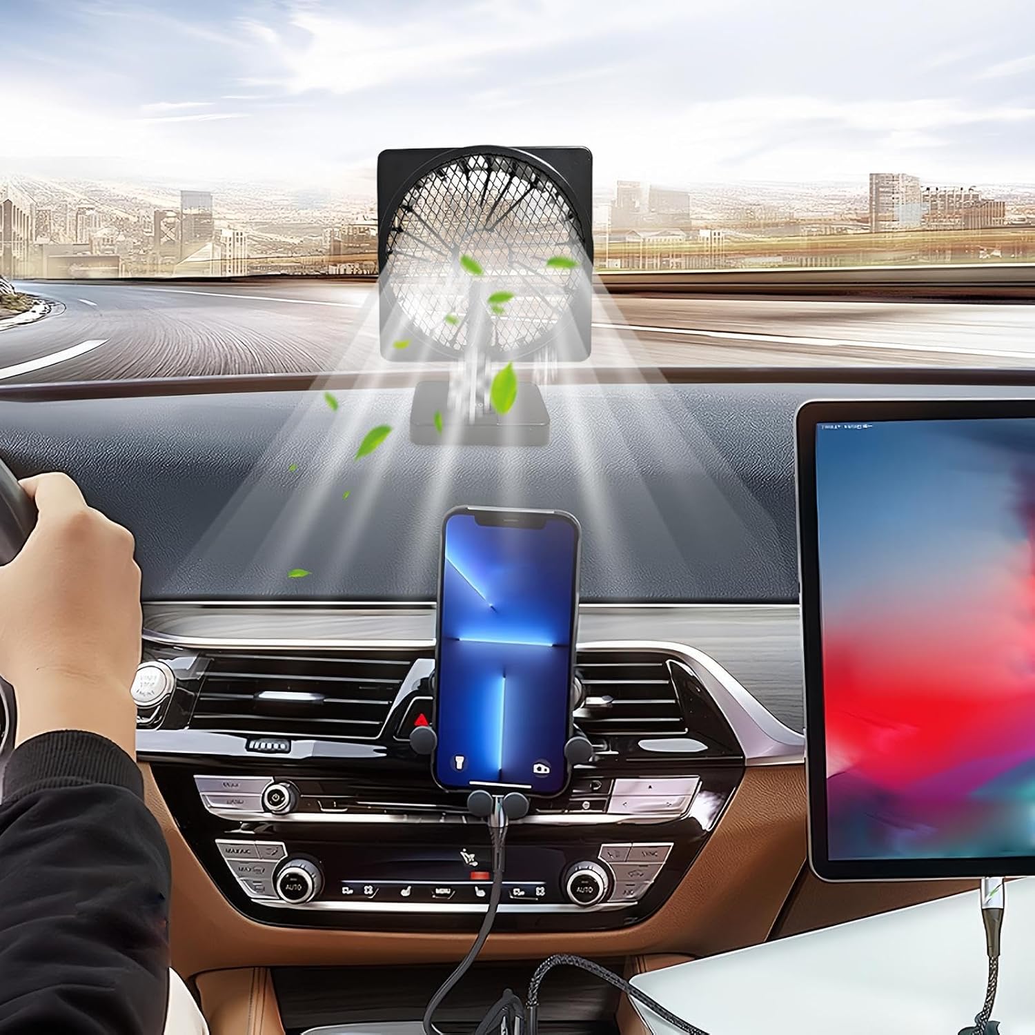 12V USB Car Cooling Fan With 360 Rotation
