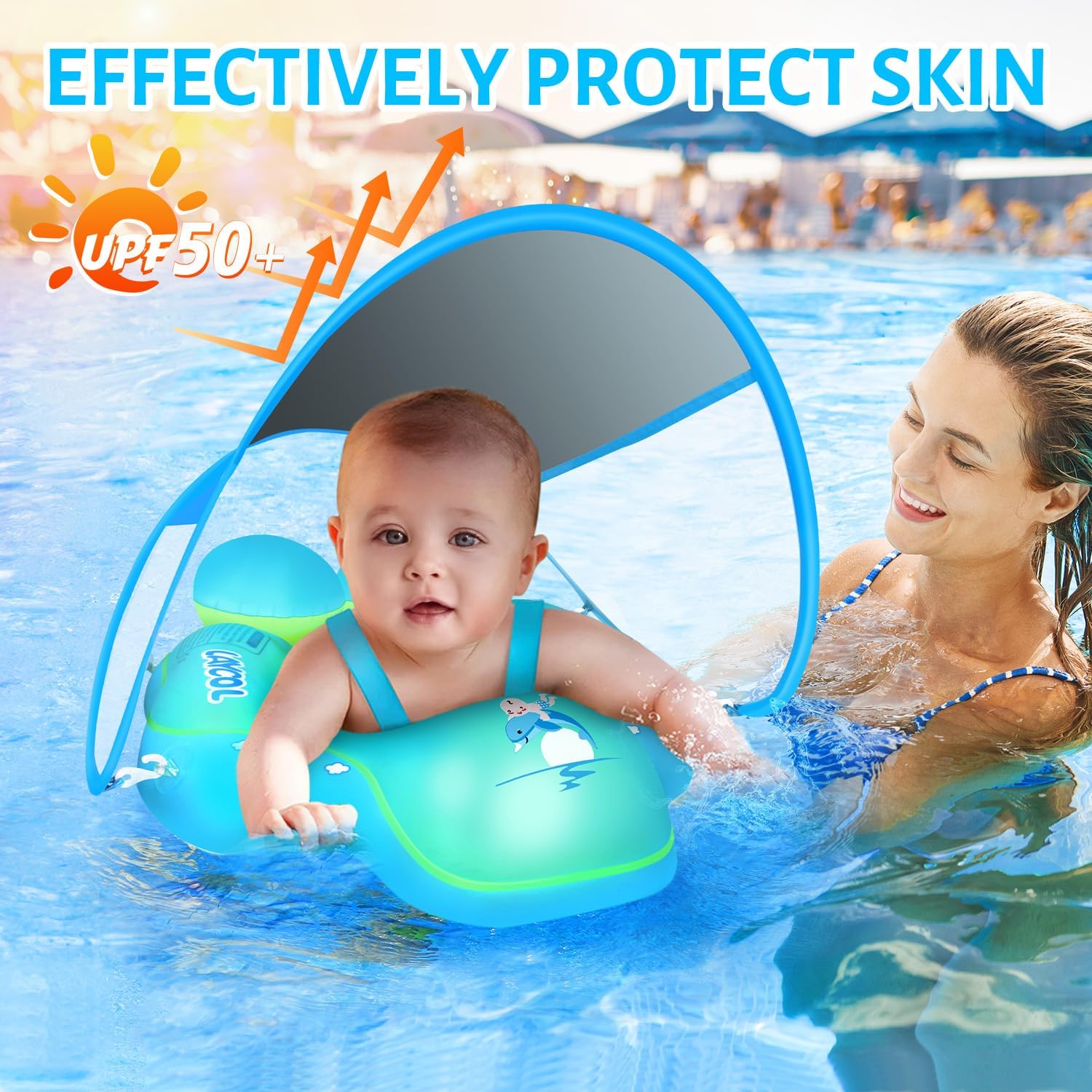 Baby Swim Float with Sun Canopy