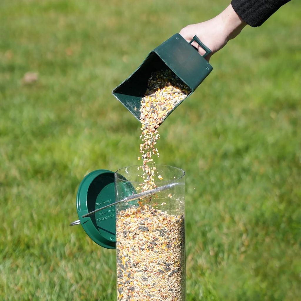 Outdoor Bird Feeder - Squirrel Proof Bird Feeder Rotating Perch Metal Design 1