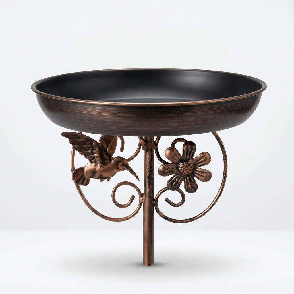 Garden Bird Bath with Ground Stake