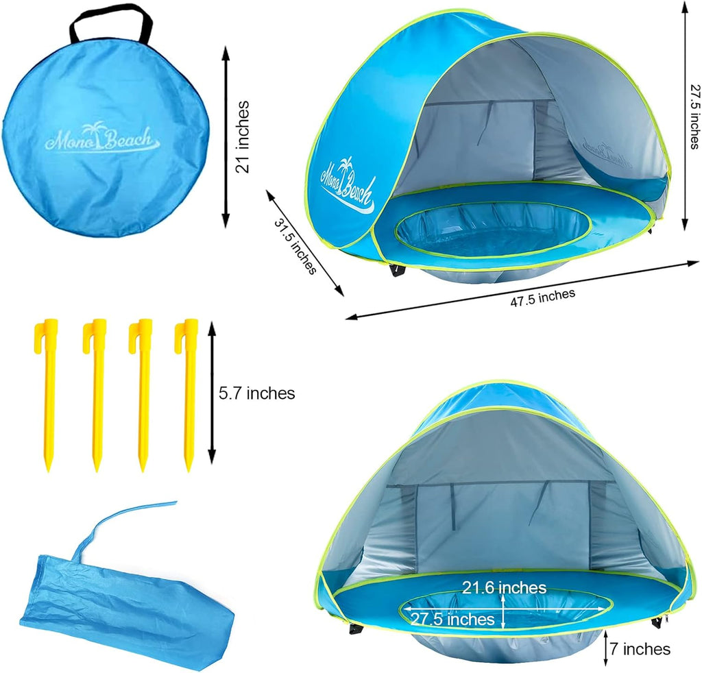 Baby Beach Tent with Paddling Pool