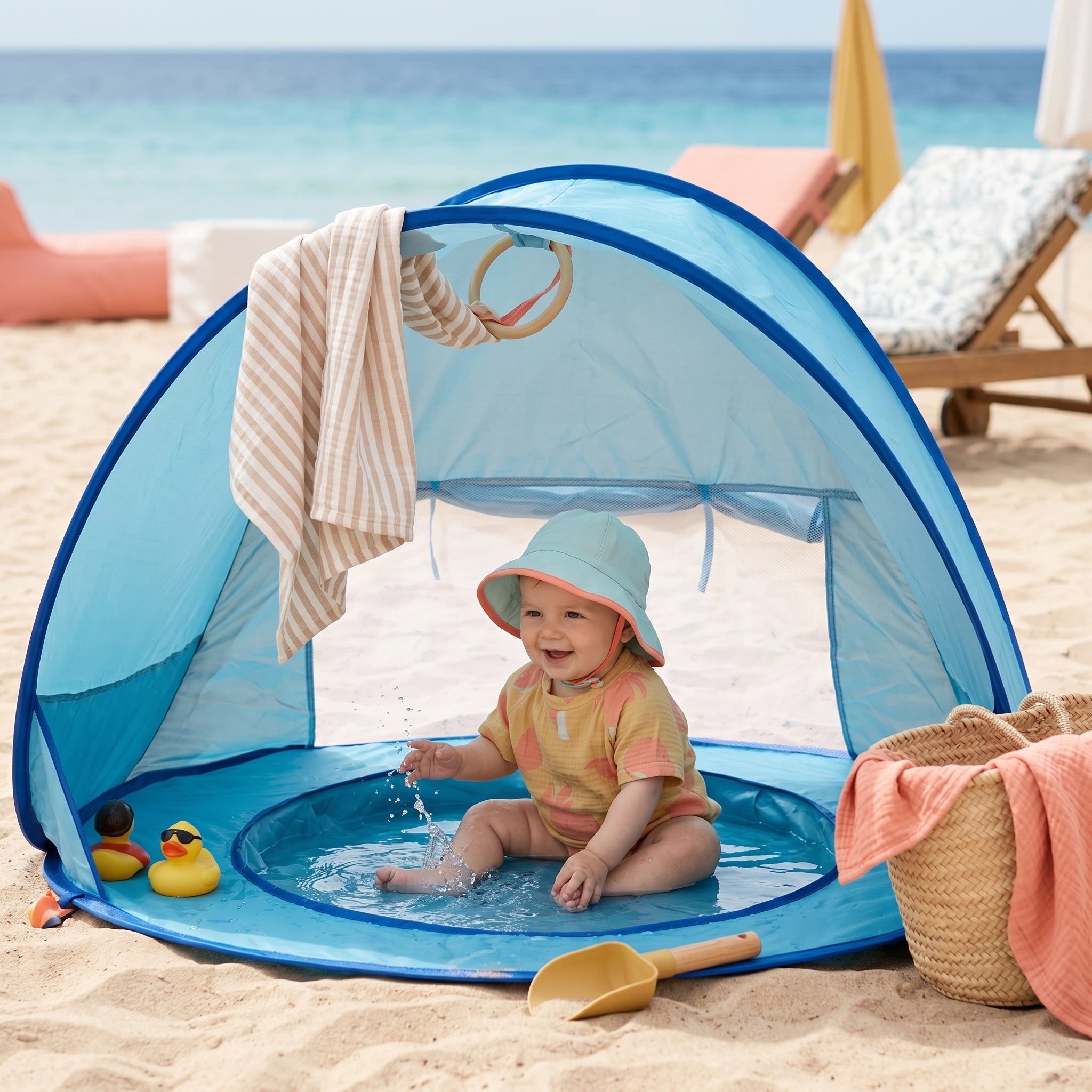 Baby Beach Tent with Paddling Pool