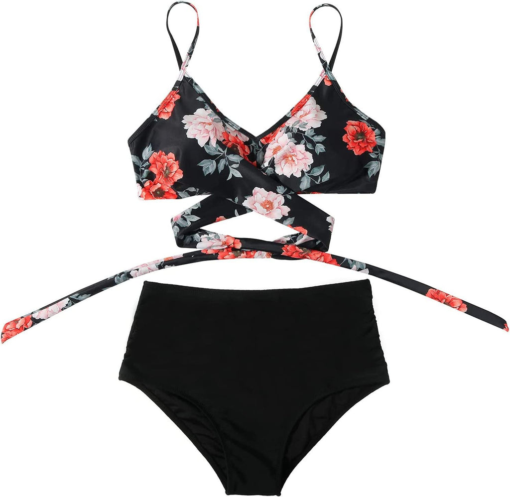 Women's Colourful High-Waist Bikini Set