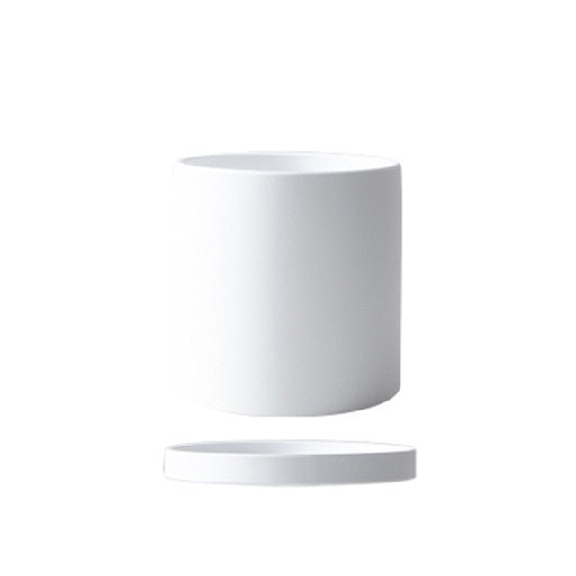 Ceramic Plant Pot With Saucer