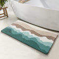 Coastal Wave Pattern Bath Mat