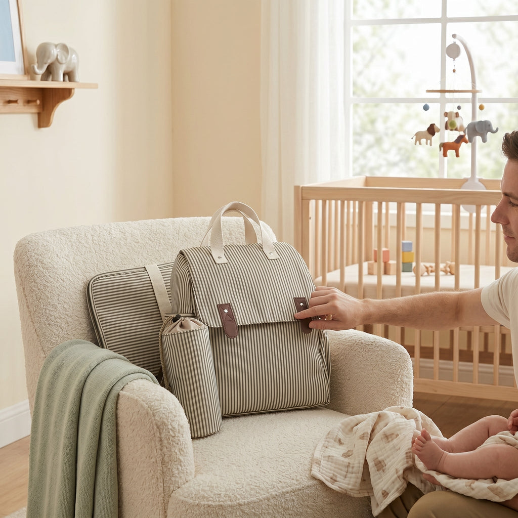Convertible Diaper Backpack With Changing Mat