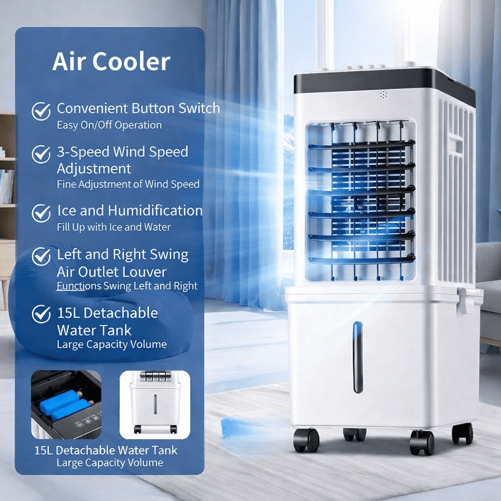 3-in-1 Portable Air Cooler for Home and Desk