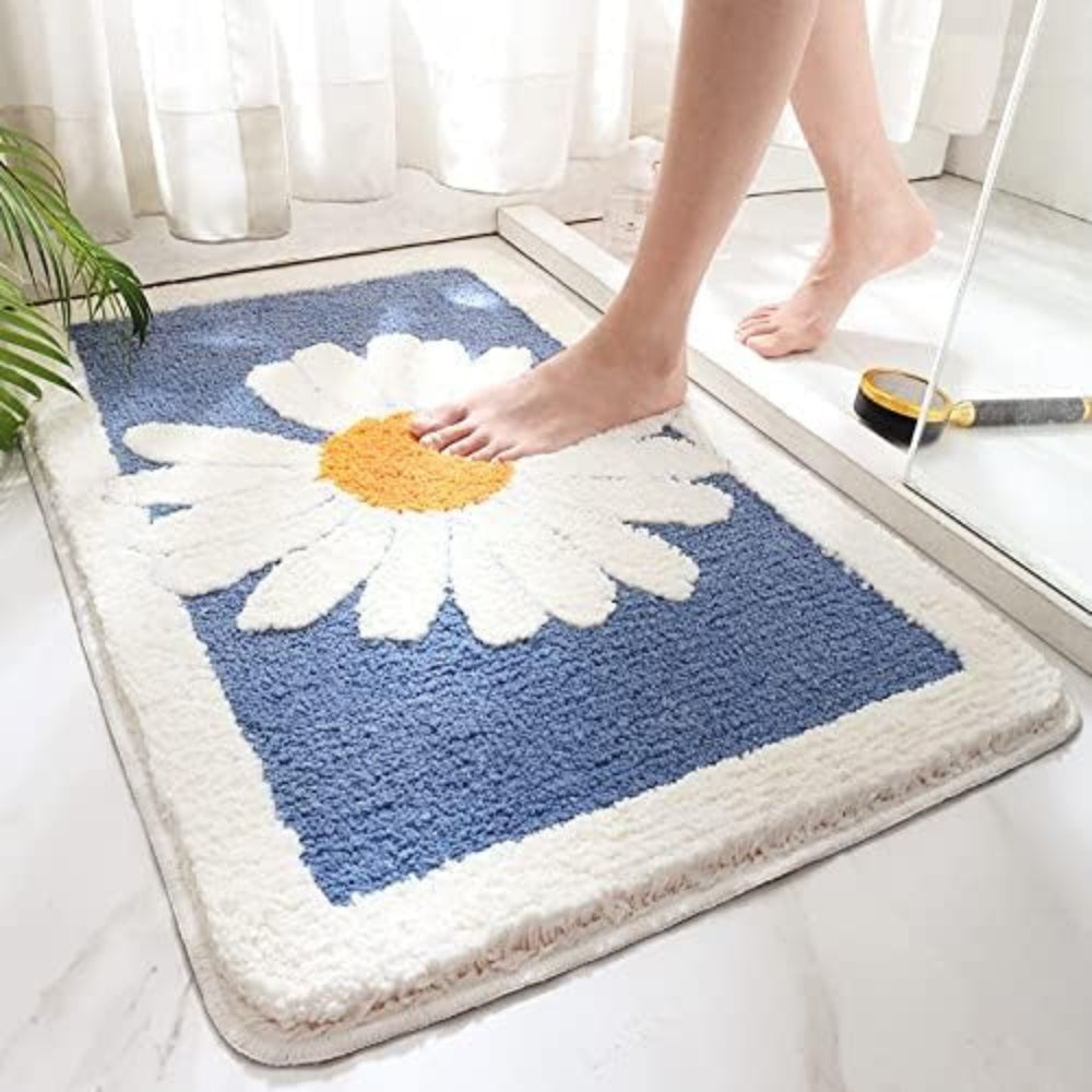 Floral Plush Bath Mat