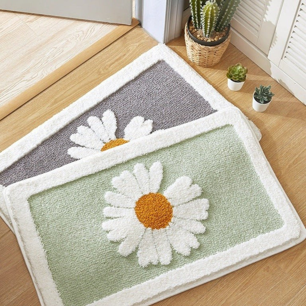 Floral Plush Bath Mat